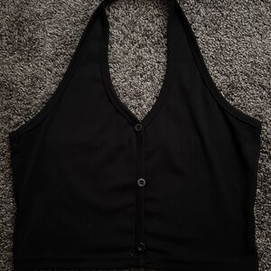 Black halter top